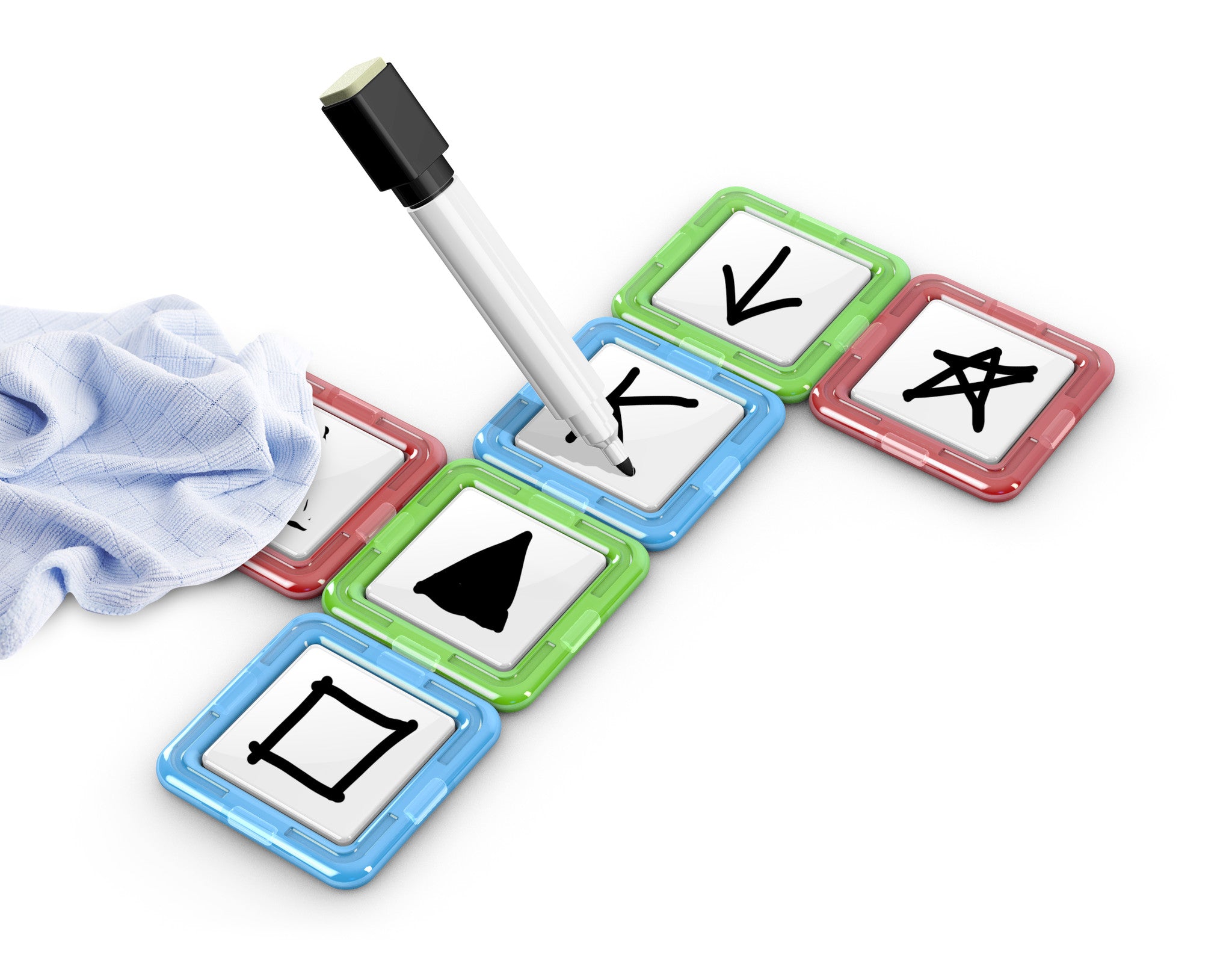 Non-Verbal Reasoning 3D Aid- 11 + Magnetic Cube Net CEM | 11 Plus Shop